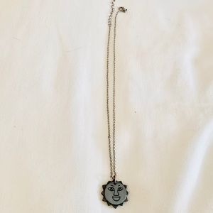 Boho sun face necklace